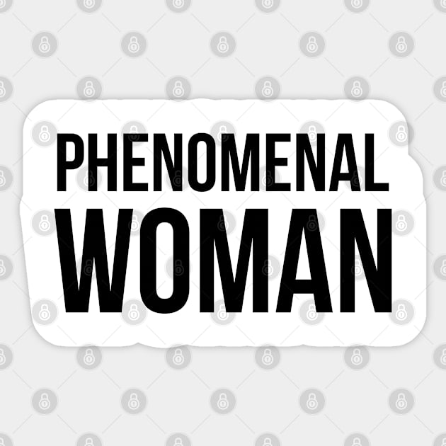 Phenomenal Woman Sticker by UrbanLifeApparel